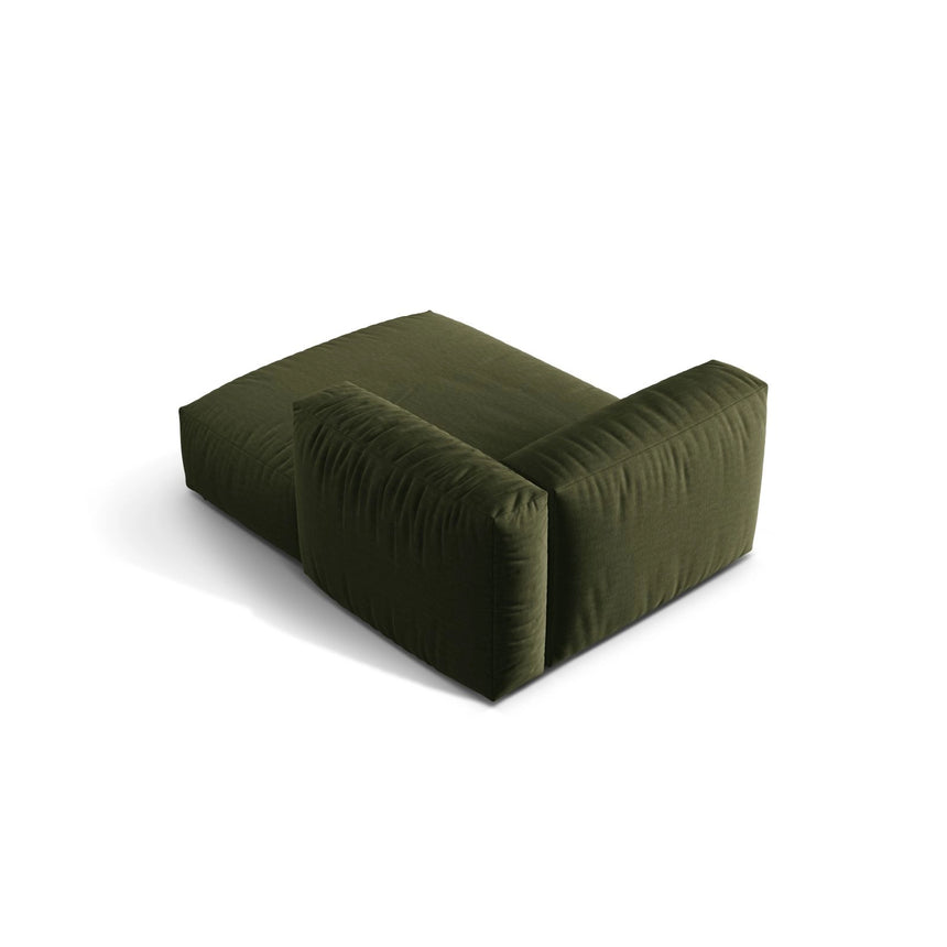 Martina Modulares Sofa Sitzelement, Rechte Seite, aus Strukturierter Stoff in Grün (Boston Forest), 176x120 cm von Micadoni – Bild 4