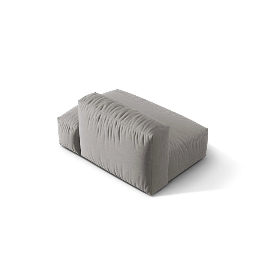 Martina Modulares Sofa Sitzelement, Rechte Seite, aus Strukturierter Stoff in Hellgrau (Boston Light Grey), 133x106 cm
 von Micadoni – Bild 4