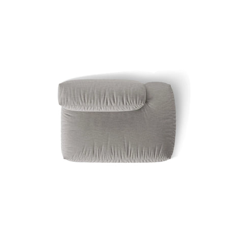 Martina Modulares Sofa Sitzelement, Rechte Seite, aus Strukturierter Stoff in Hellgrau (Boston Light Grey), 133x106 cm
 von Micadoni – Bild 5