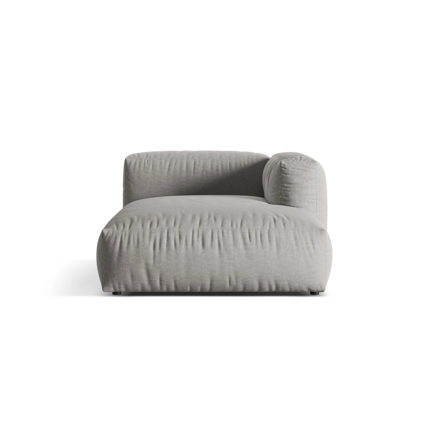 Martina Modulares Sofa Sitzelement, Rechte Seite, aus Strukturierter Stoff in Hellgrau (Boston Light Grey), 176x120 cm von Micadoni – Bild 1