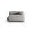 Martina Modulares Sofa Sitzelement, Rechte Seite, aus Strukturierter Stoff in Hellgrau (Boston Light Grey), 176x120 cm von Micadoni – Bild 1