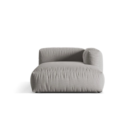 Martina Modulares Sofa Sitzelement, Rechte Seite, aus Strukturierter Stoff in Hellgrau (Boston Light Grey), 176x120 cm von Micadoni – Bild 1
