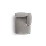 Martina Modulares Sofa Sitzelement, Rechte Seite, aus Strukturierter Stoff in Hellgrau (Boston Light Grey), 176x120 cm von Micadoni – Bild 5