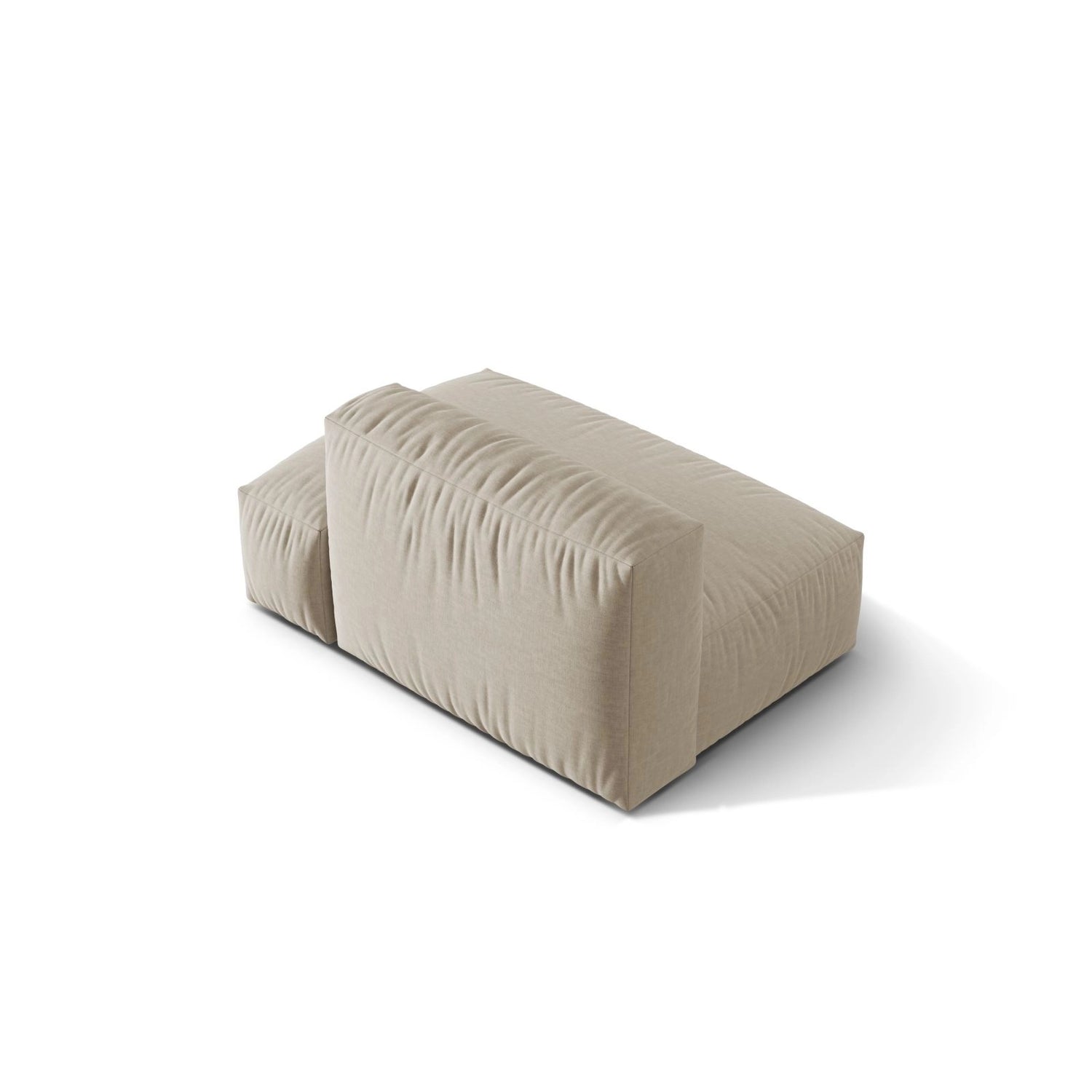 Martina Modulares Sofa Sitzelement, Rechte Seite, aus Strukturierter Stoff in Leichtes Beige (Boston Toffee), 133x106 cm
 von Micadoni – Bild 4