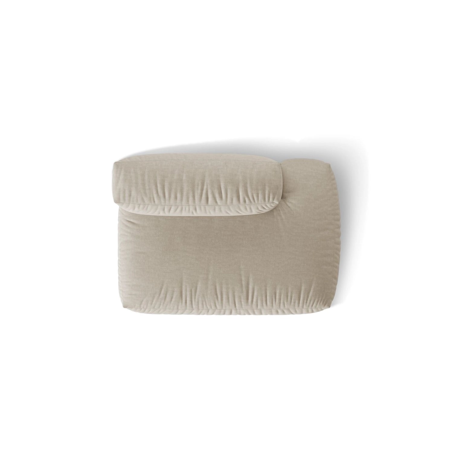 Martina Modulares Sofa Sitzelement, Rechte Seite, aus Strukturierter Stoff in Leichtes Beige (Boston Toffee), 133x106 cm
 von Micadoni – Bild 5