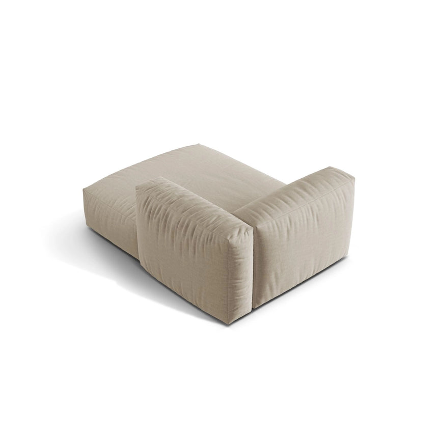 Martina Modulares Sofa Sitzelement, Rechte Seite, aus Strukturierter Stoff in Leichtes Beige (Boston Toffee), 176x120 cm von Micadoni – Bild 4
