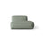 Martina Modulares Sofa Sitzelement, Rechte Seite, aus Strukturierter Stoff in Moosgrün (Boston Water Green), 133x106 cm
 von Micadoni – Bild 1