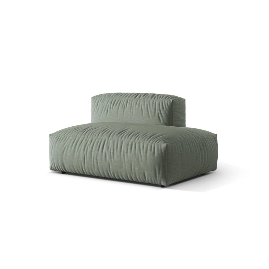 Martina Modulares Sofa Sitzelement, Rechte Seite, aus Strukturierter Stoff in Moosgrün (Boston Water Green), 133x106 cm
 von Micadoni – Bild 3