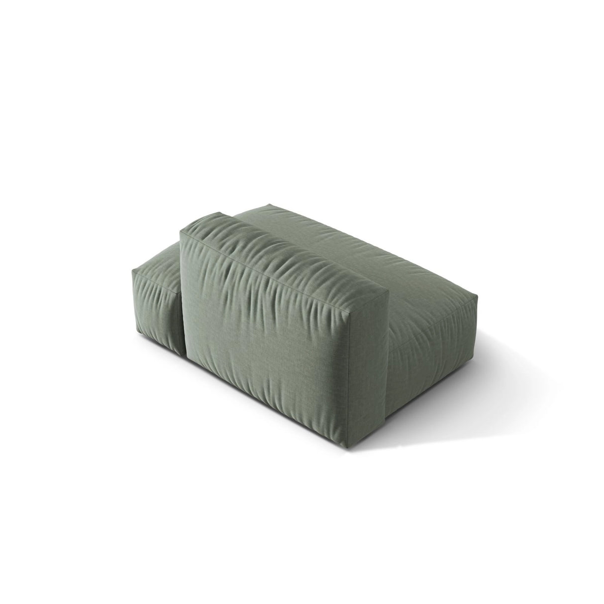Martina Modulares Sofa Sitzelement, Rechte Seite, aus Strukturierter Stoff in Moosgrün (Boston Water Green), 133x106 cm
 von Micadoni – Bild 4