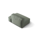 Martina Modulares Sofa Sitzelement, Rechte Seite, aus Strukturierter Stoff in Moosgrün (Boston Water Green), 133x106 cm
 von Micadoni – Bild 4