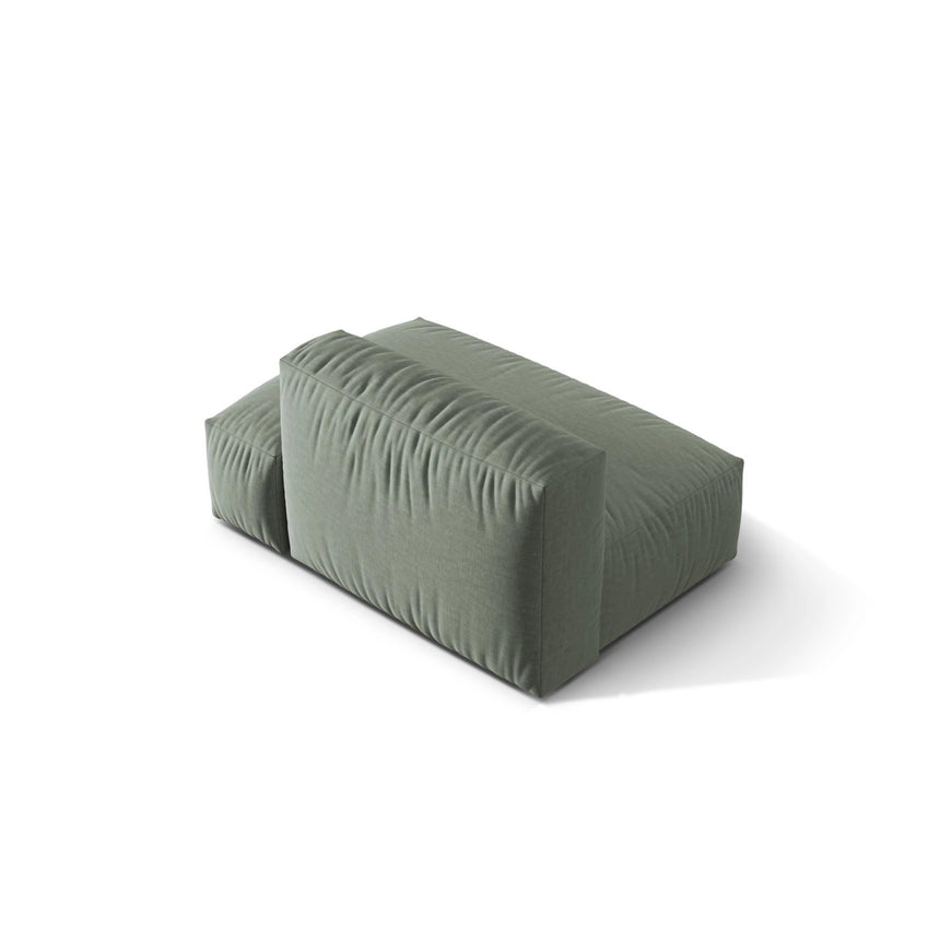 Martina Modulares Sofa Sitzelement, Rechte Seite, aus Strukturierter Stoff in Moosgrün (Boston Water Green), 133x106 cm
 von Micadoni – Bild 4