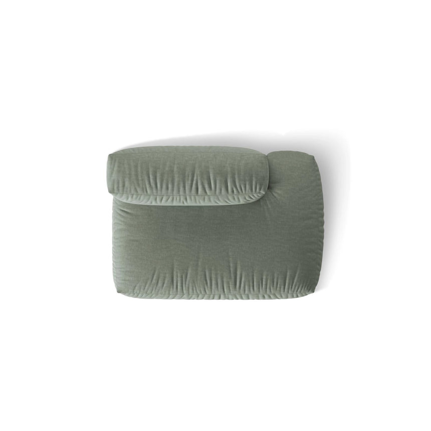 Martina Modulares Sofa Sitzelement, Rechte Seite, aus Strukturierter Stoff in Moosgrün (Boston Water Green), 133x106 cm
 von Micadoni – Bild 5