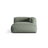 Martina Modulares Sofa Sitzelement, Rechte Seite, aus Strukturierter Stoff in Moosgrün (Boston Water Green), 176x120 cm von Micadoni – Bild 1