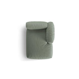Martina Modulares Sofa Sitzelement, Rechte Seite, aus Strukturierter Stoff in Moosgrün (Boston Water Green), 176x120 cm von Micadoni – Bild 5