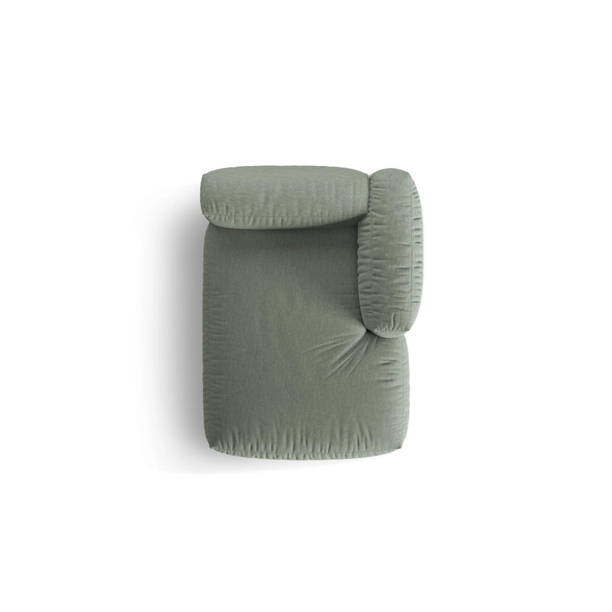 Martina Modulares Sofa Sitzelement, Rechte Seite, aus Strukturierter Stoff in Moosgrün (Boston Water Green), 176x120 cm von Micadoni – Bild 5