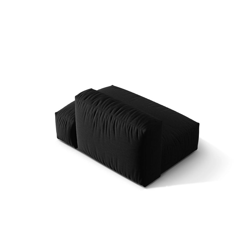 Martina Modulares Sofa Sitzelement, Rechte Seite, aus Strukturierter Stoff in Schwarz (Boston Black), 133x106 cm
 von Micadoni – Bild 4