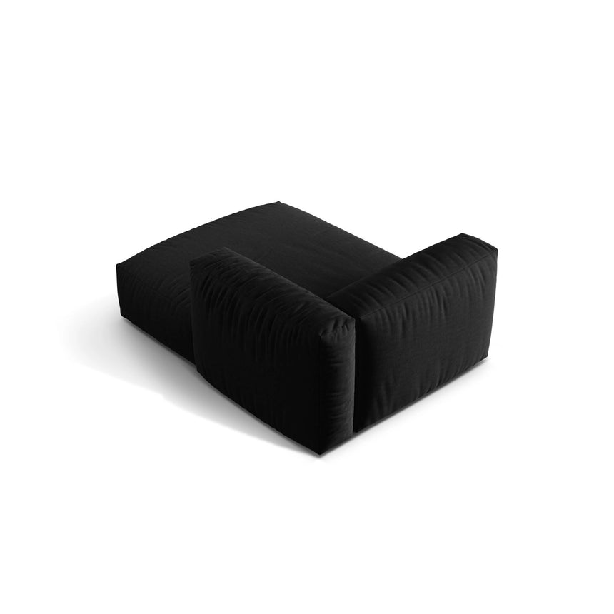 Martina Modulares Sofa Sitzelement, Rechte Seite, aus Strukturierter Stoff in Schwarz (Boston Black), 176x120 cm von Micadoni – Bild 4