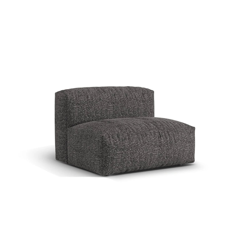 Martina Modulares Sofa Sitzelement, Sitztiefe 76 cm, aus Boucle in Anthrazit (Monet Anthracite), 106x90 cm von Micadoni – Bild 3