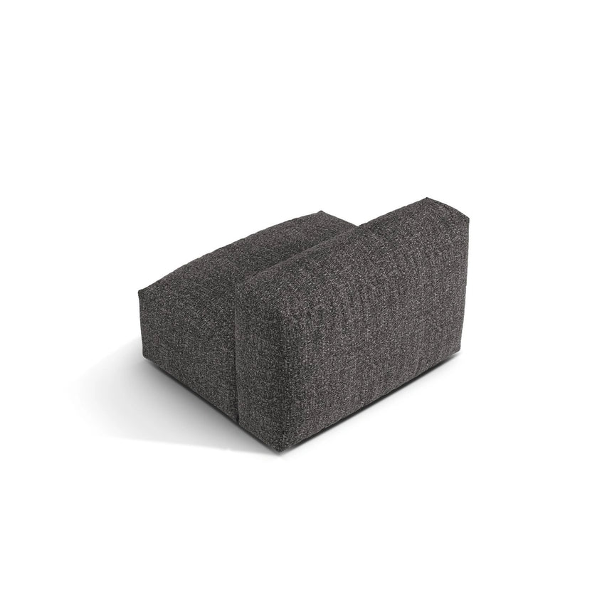 Martina Modulares Sofa Sitzelement, Sitztiefe 76 cm, aus Boucle in Anthrazit (Monet Anthracite), 106x90 cm von Micadoni – Bild 4