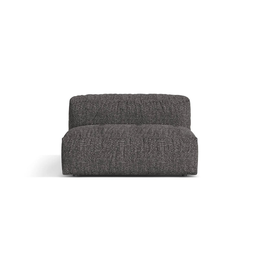 Martina Modulares Sofa Sitzelement, Sitztiefe 76 cm, aus Boucle in Anthrazit (Monet Anthracite), 132x106 cm von Micadoni – Bild 1