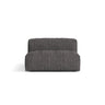 Martina Modulares Sofa Sitzelement, Sitztiefe 76 cm, aus Boucle in Anthrazit (Monet Anthracite), 132x106 cm von Micadoni – Bild 1