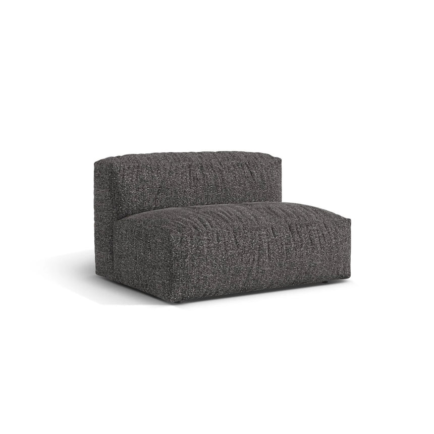 Martina Modulares Sofa Sitzelement, Sitztiefe 76 cm, aus Boucle in Anthrazit (Monet Anthracite), 132x106 cm von Micadoni – Bild 3