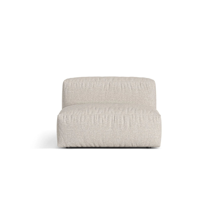 Martina Modulares Sofa Sitzelement, Sitztiefe 76 cm, aus Boucle in Beige (Monet Sand), 106x90 cm von Micadoni – Bild 1