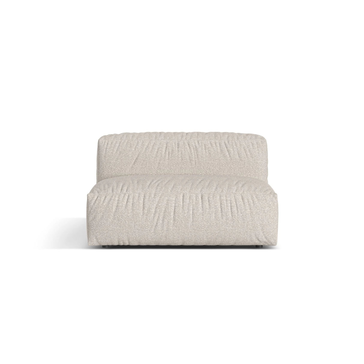 Martina Modulares Sofa Sitzelement, Sitztiefe 76 cm, aus Boucle in Beige (Monet Sand), 132x106 cm von Micadoni – Bild 1