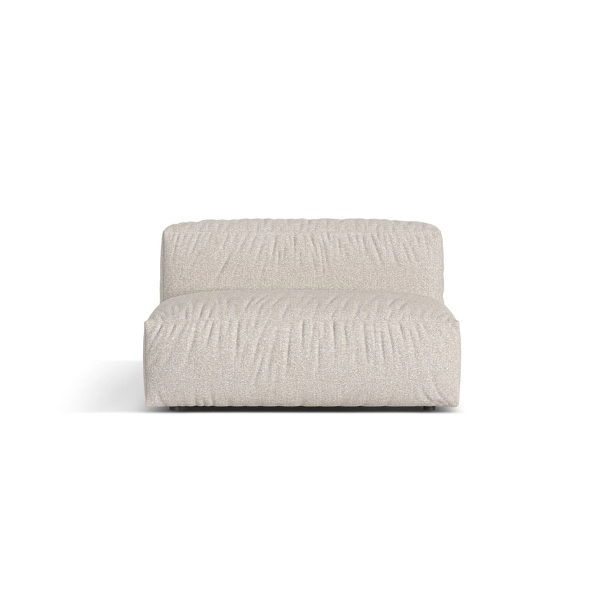Martina Modulares Sofa Sitzelement, Sitztiefe 76 cm, aus Boucle in Beige (Monet Sand), 132x106 cm von Micadoni – Bild 1
