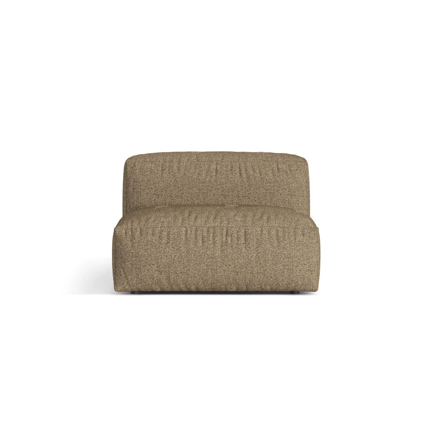 Martina Modulares Sofa Sitzelement, Sitztiefe 76 cm, aus Boucle in Cappuccino (Monet Cappucino), 106x90 cm von Micadoni – Bild 1