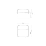 Martina Modulares Sofa Sitzelement, Sitztiefe 76 cm, aus Boucle in Cappuccino (Monet Cappucino), 106x90 cm von Micadoni – Bild 2