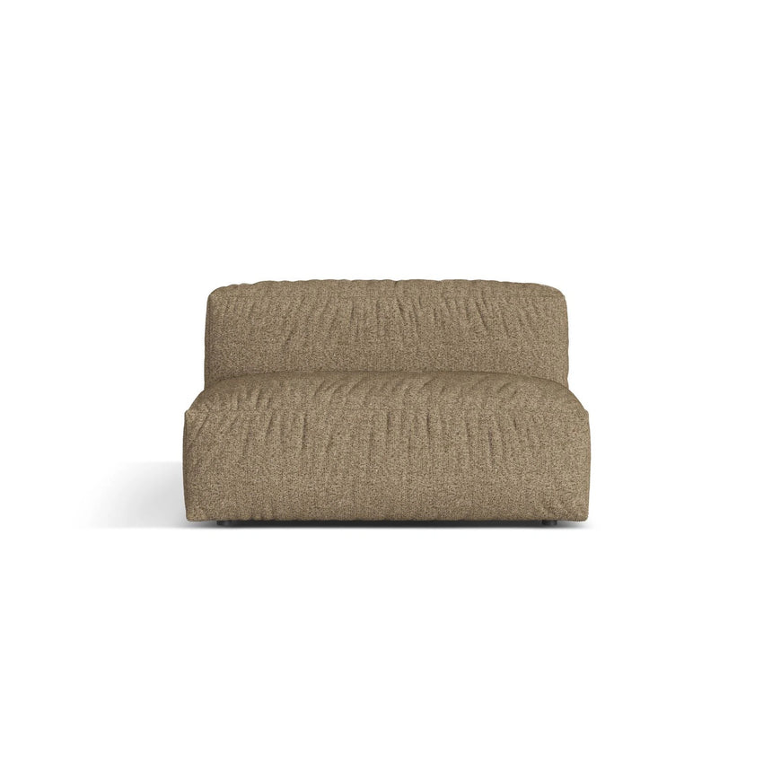 Martina Modulares Sofa Sitzelement, Sitztiefe 76 cm, aus Boucle in Cappuccino (Monet Cappucino), 132x106 cm von Micadoni – Bild 1