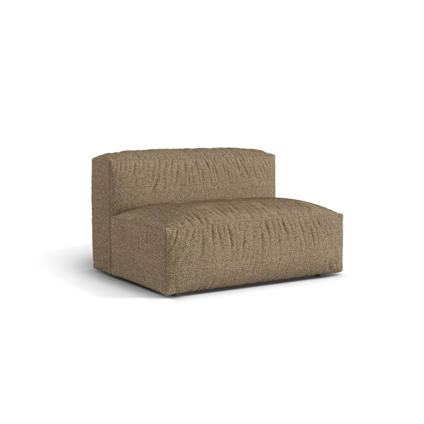 Martina Modulares Sofa Sitzelement, Sitztiefe 76 cm, aus Boucle in Cappuccino (Monet Cappucino), 132x106 cm von Micadoni – Bild 3