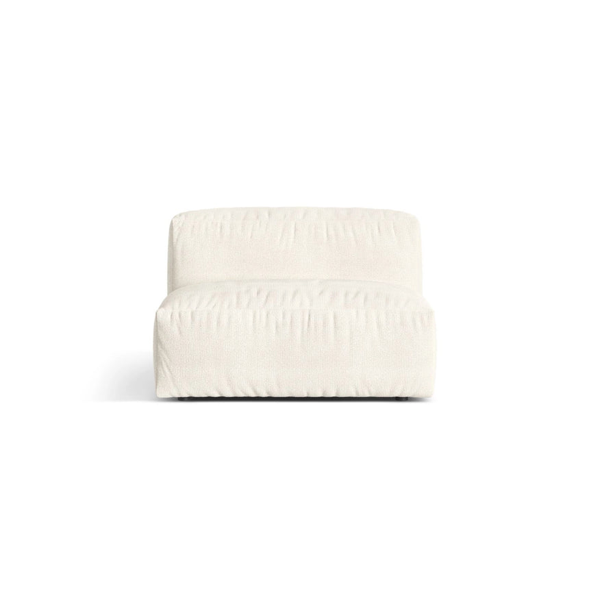 Martina Modulares Sofa Sitzelement, Sitztiefe 76 cm, aus Boucle in Elfenbein (Monet Nata), 106x90 cm von Micadoni – Bild 1