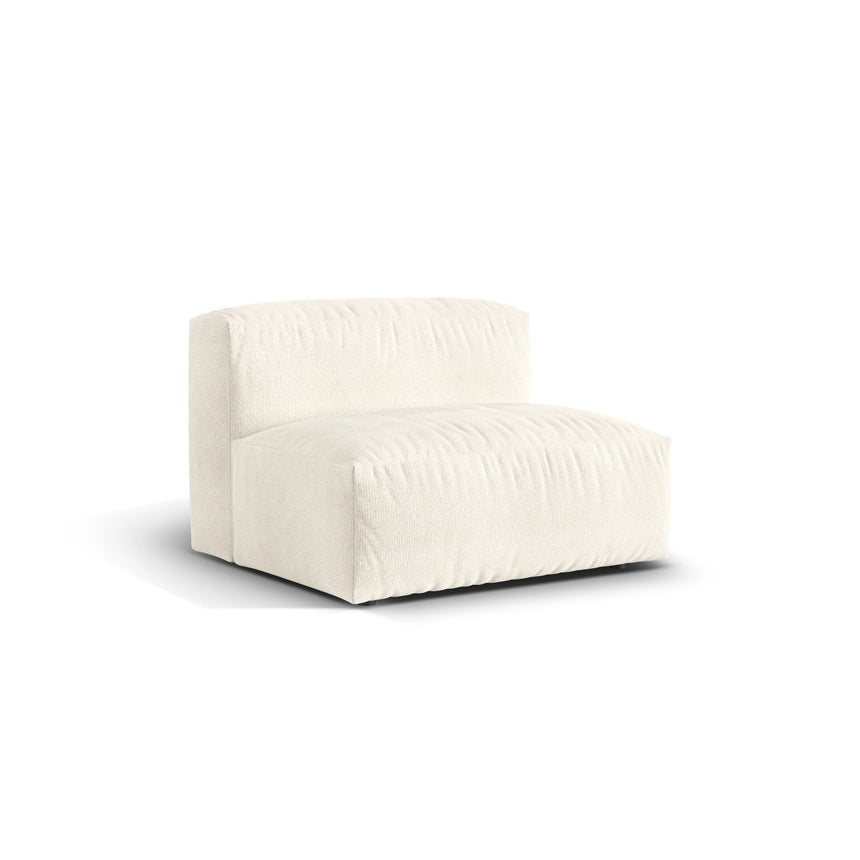 Martina Modulares Sofa Sitzelement, Sitztiefe 76 cm, aus Boucle in Elfenbein (Monet Nata), 106x90 cm von Micadoni – Bild 3