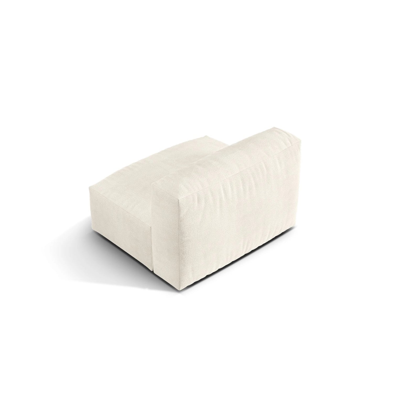 Martina Modulares Sofa Sitzelement, Sitztiefe 76 cm, aus Boucle in Elfenbein (Monet Nata), 106x90 cm von Micadoni – Bild 4
