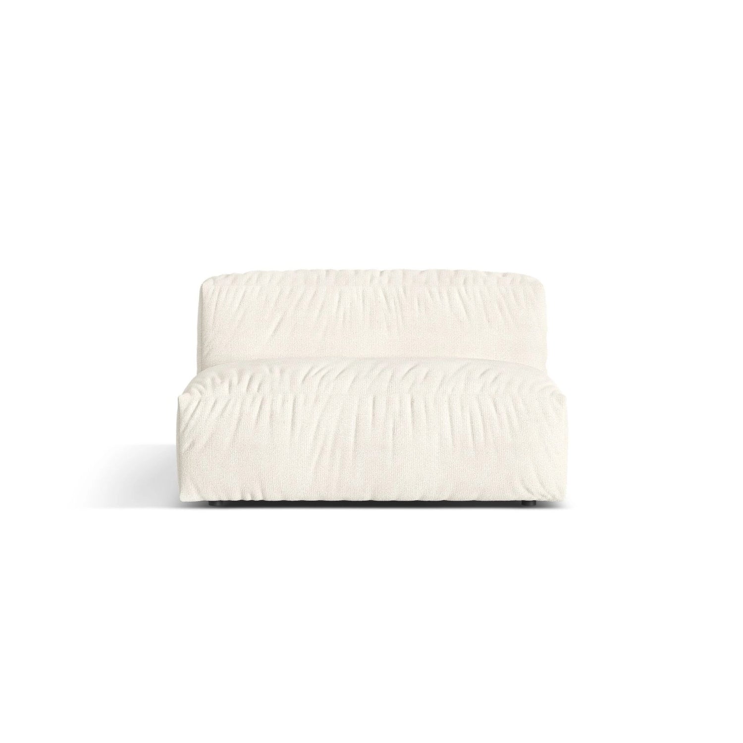 Martina Modulares Sofa Sitzelement, Sitztiefe 76 cm, aus Boucle in Elfenbein (Monet Nata), 132x106 cm von Micadoni – Bild 1