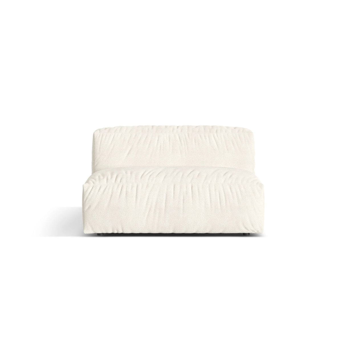 Martina Modulares Sofa Sitzelement, Sitztiefe 76 cm, aus Boucle in Elfenbein (Monet Nata), 132x106 cm von Micadoni – Bild 1