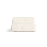 Martina Modulares Sofa Sitzelement, Sitztiefe 76 cm, aus Boucle in Elfenbein (Monet Nata), 132x106 cm von Micadoni – Bild 1