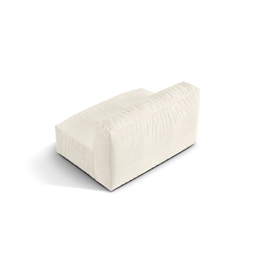 Martina Modulares Sofa Sitzelement, Sitztiefe 76 cm, aus Boucle in Elfenbein (Monet Nata), 132x106 cm von Micadoni – Bild 4
