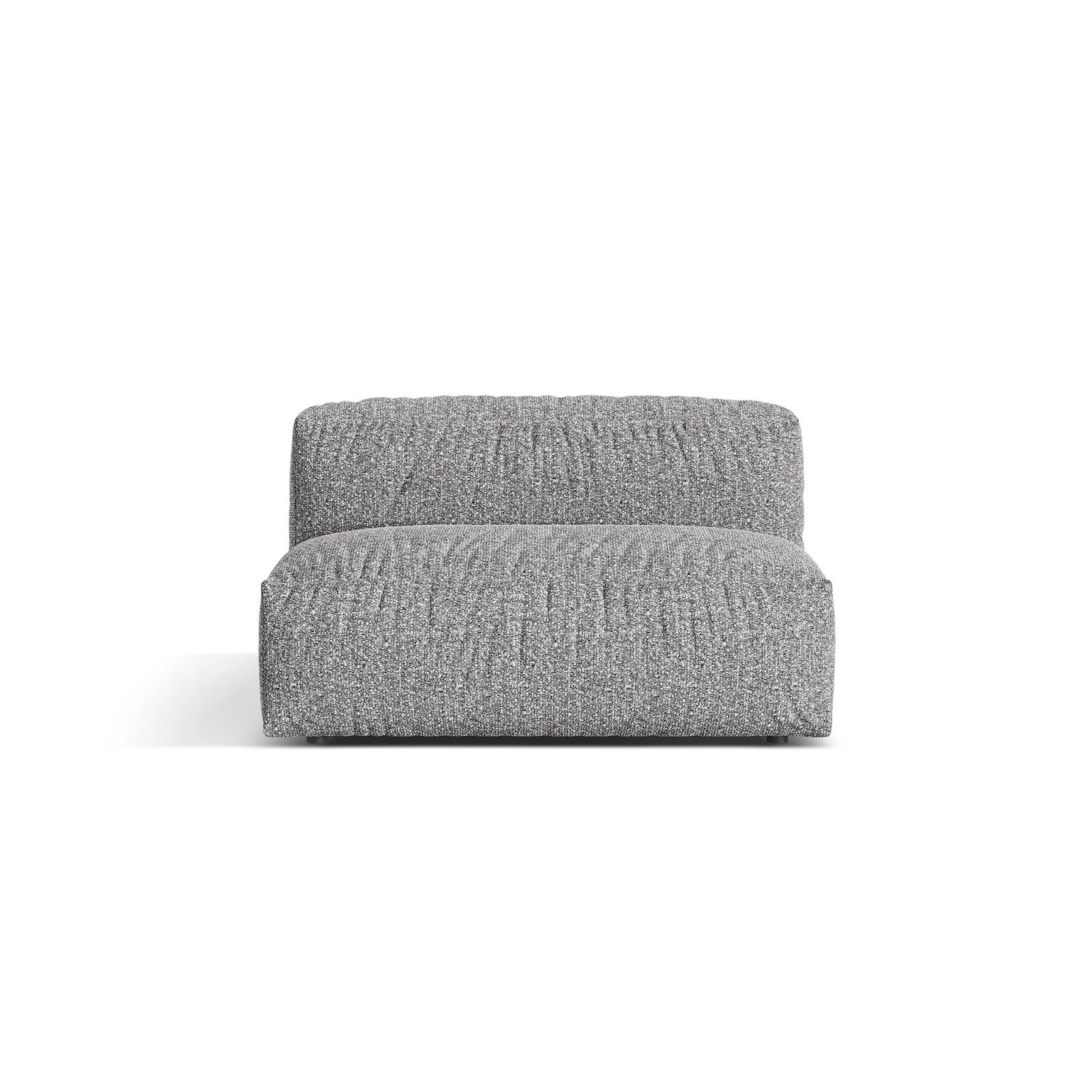 Martina Modulares Sofa Sitzelement, Sitztiefe 76 cm, aus Boucle in Graphit (Monet Graphite), 132x106 cm von Micadoni – Bild 1