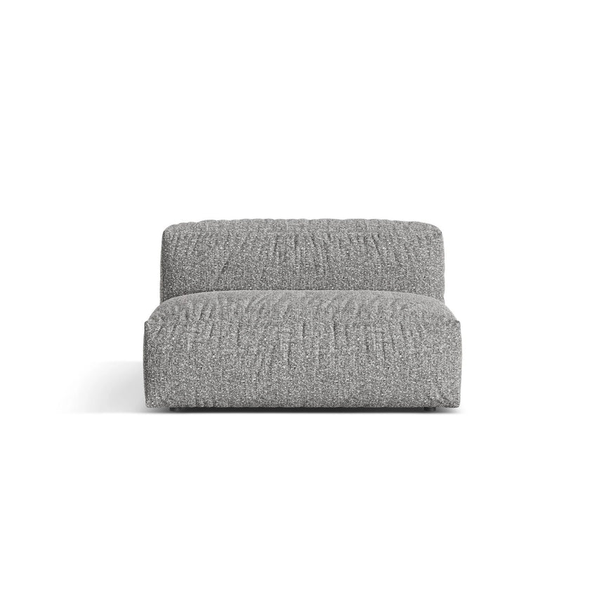 Martina Modulares Sofa Sitzelement, Sitztiefe 76 cm, aus Boucle in Graphit (Monet Graphite), 132x106 cm von Micadoni – Bild 1