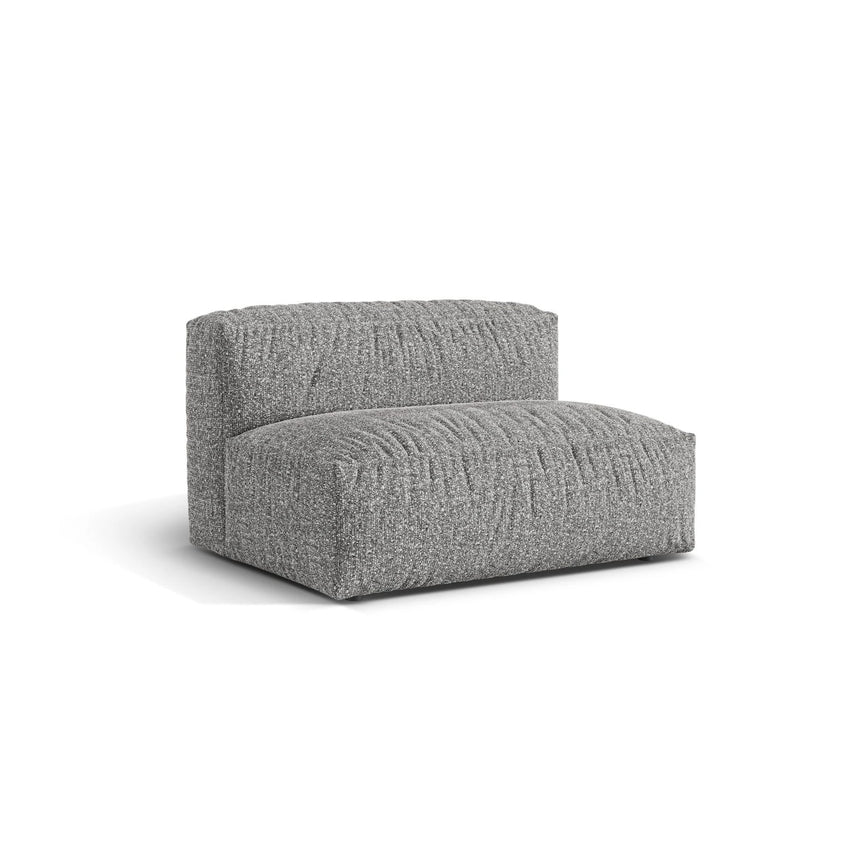 Martina Modulares Sofa Sitzelement, Sitztiefe 76 cm, aus Boucle in Graphit (Monet Graphite), 132x106 cm von Micadoni – Bild 3