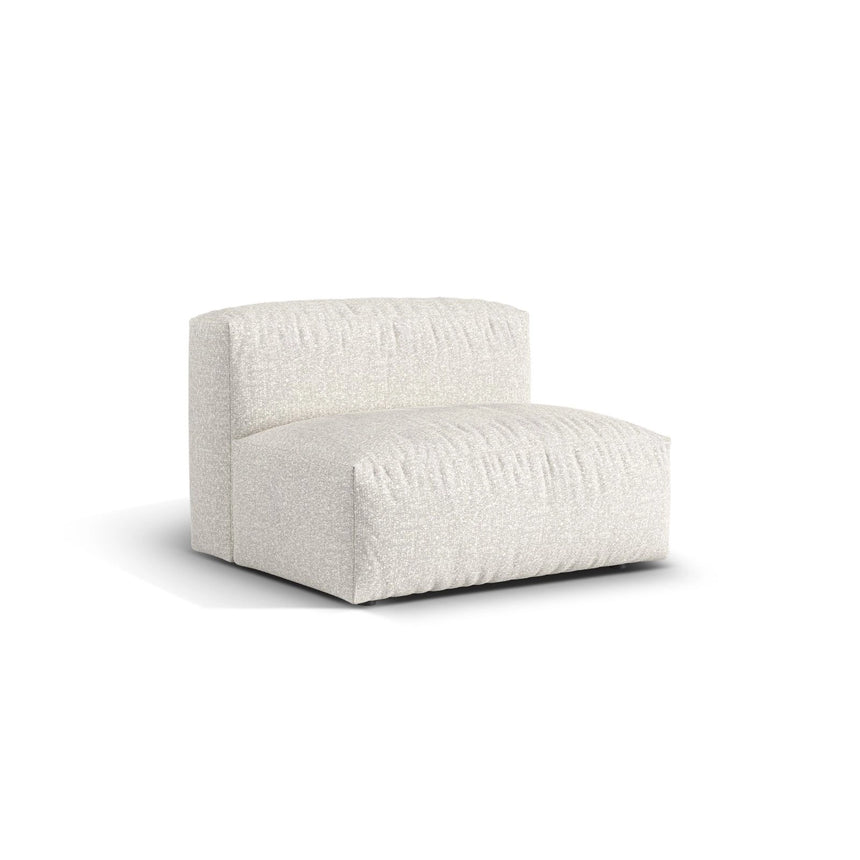 Martina Modulares Sofa Sitzelement, Sitztiefe 76 cm, aus Boucle in Grau Beige meliert (Monet Pearl), 106x90 cm von Micadoni – Bild 3