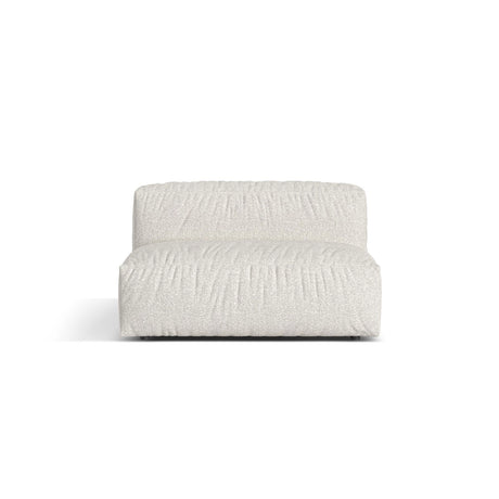 Martina Modulares Sofa Sitzelement, Sitztiefe 76 cm, aus Boucle in Grau Beige meliert (Monet Pearl), 132x106 cm von Micadoni – Bild 1