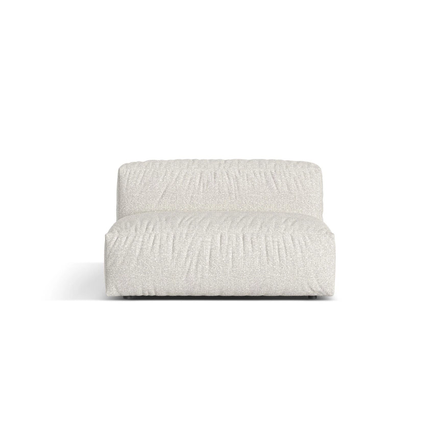Martina Modulares Sofa Sitzelement, Sitztiefe 76 cm, aus Boucle in Grau Beige meliert (Monet Pearl), 132x106 cm von Micadoni – Bild 1