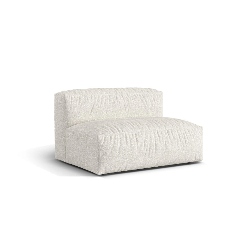 Martina Modulares Sofa Sitzelement, Sitztiefe 76 cm, aus Boucle in Grau Beige meliert (Monet Pearl), 132x106 cm von Micadoni – Bild 3
