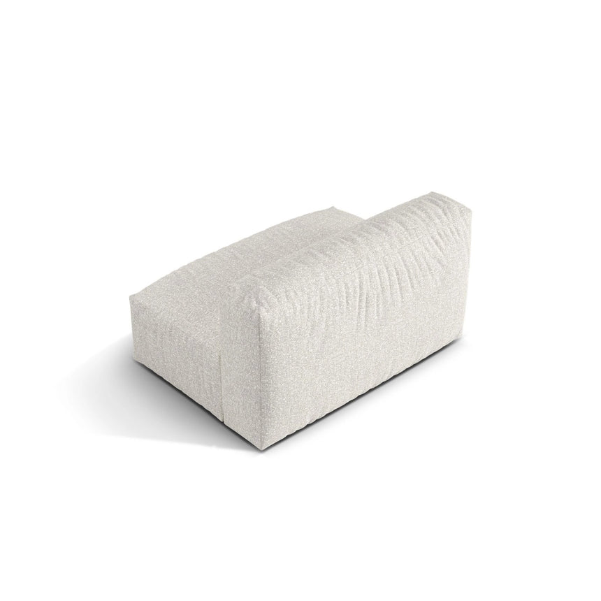 Martina Modulares Sofa Sitzelement, Sitztiefe 76 cm, aus Boucle in Grau Beige meliert (Monet Pearl), 132x106 cm von Micadoni – Bild 4