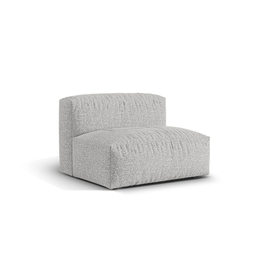 Martina Modulares Sofa Sitzelement, Sitztiefe 76 cm, aus Boucle in Silber (Monet Silver), 106x90 cm von Micadoni – Bild 3