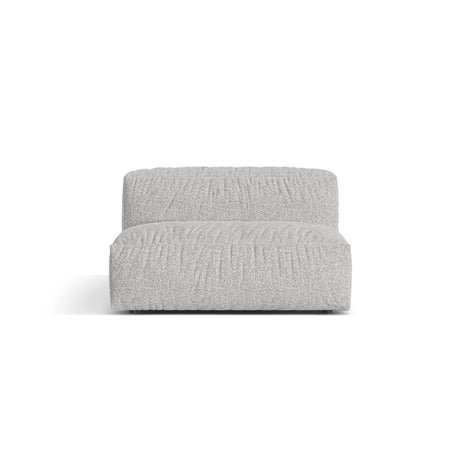 Martina Modulares Sofa Sitzelement, Sitztiefe 76 cm, aus Boucle in Silber (Monet Silver), 132x106 cm von Micadoni – Bild 1